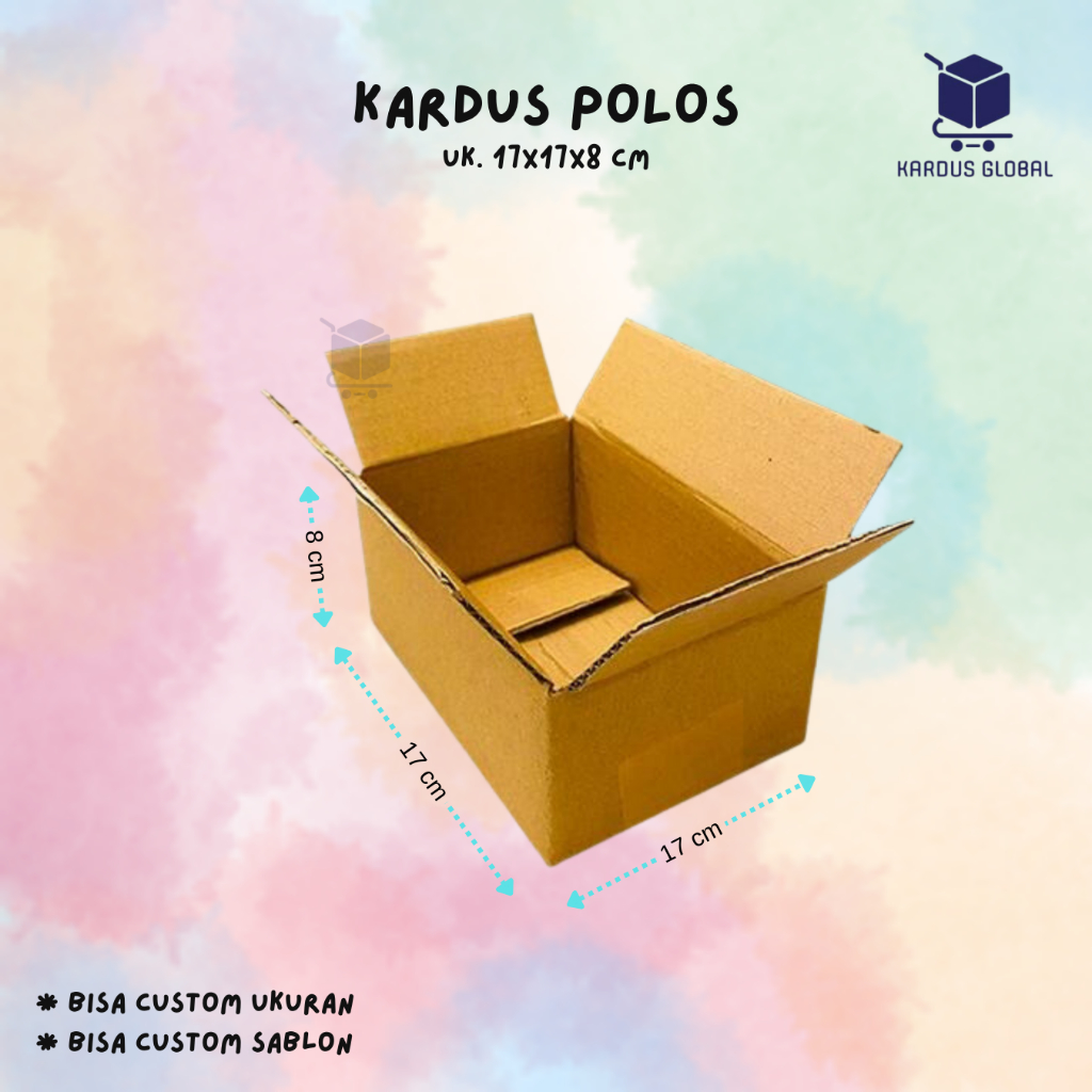 

KARDUS BOX POLOS BARU UKURAN 17x17x8 CM