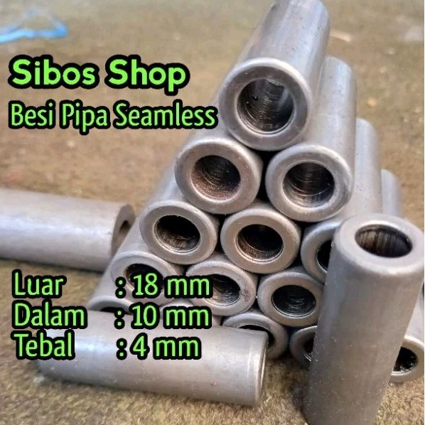 Pipa Besi Seamless Od 18mm Id 10mm Tebal 4mm Panjang 5.4cm / 54mm | Ring bosh