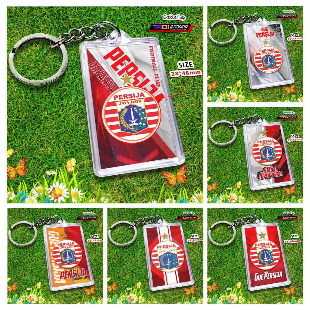 PERSIJA JAKARTA / KEYCHAIN PERSIJA JAKARTA / GANCI PERSIJA / GANTUNGAN KUNCI SEPAK BOLA