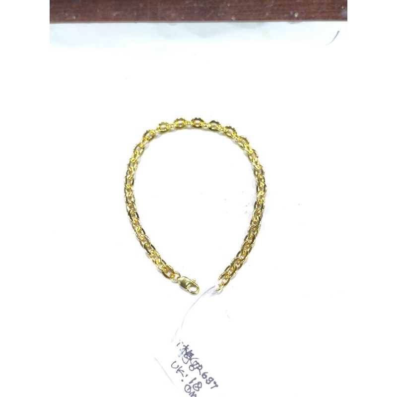 Gelang Nori Bulat Emas Kuning 700