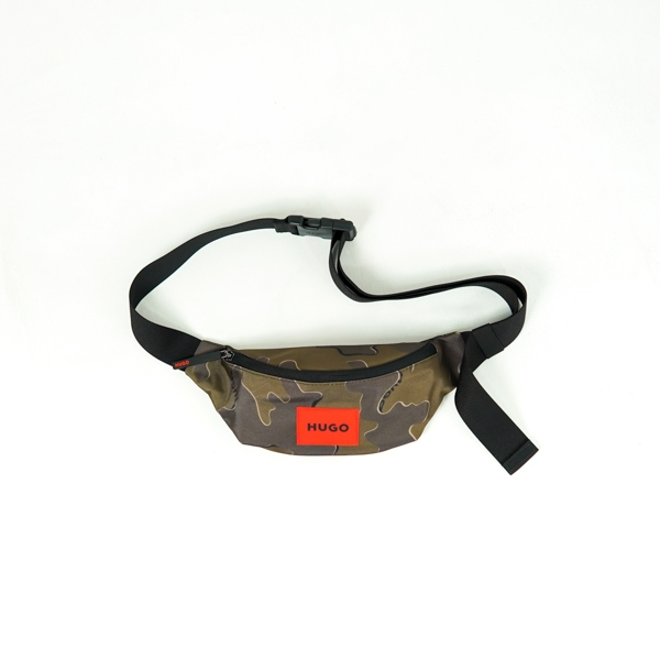 Tas HUGO BOSS HUGO TEXT SQUARE RED CAMO WAIST BAG - 22X12X6CM 100% ORIGINAL