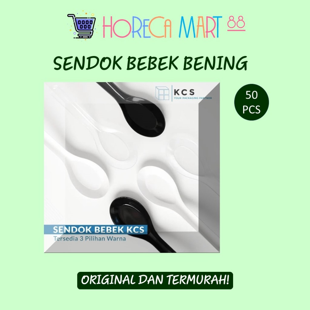 Sendok Bebek Plastik / Sendok Bubur / Sendok Sup Bening 50 Pcs - KCS