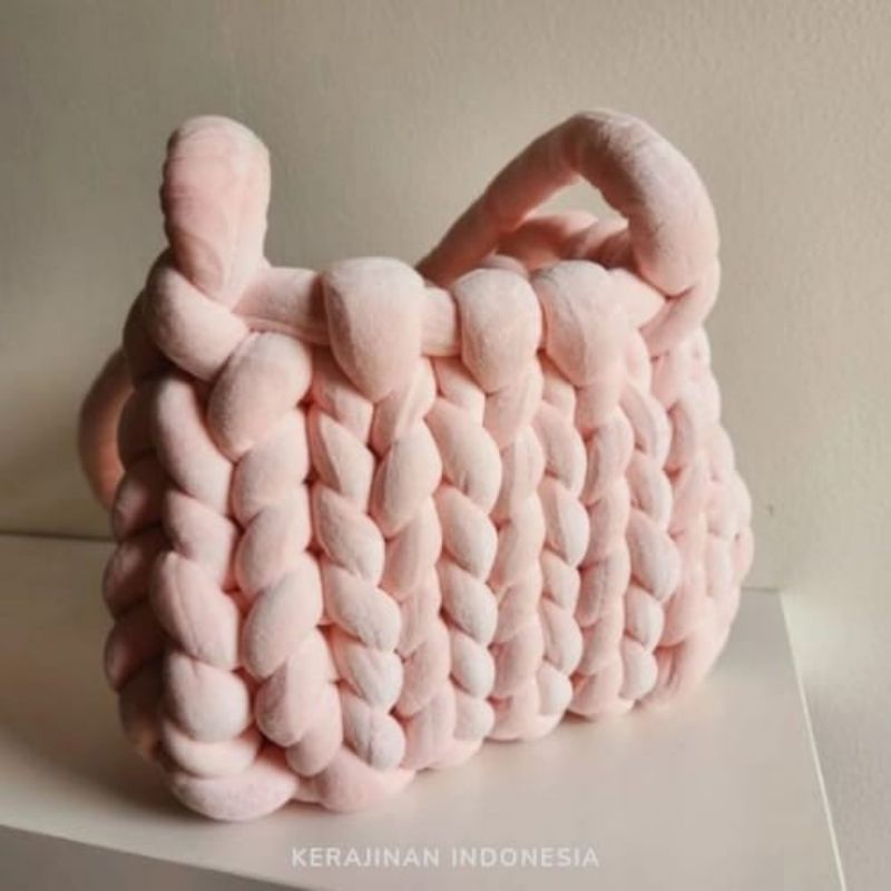Tas wanita / Tas Murah / Chunky Yarn Bag / Tas Rajut / Tas Korea / Tas Viral / Tas Tangan / Tas Bahu