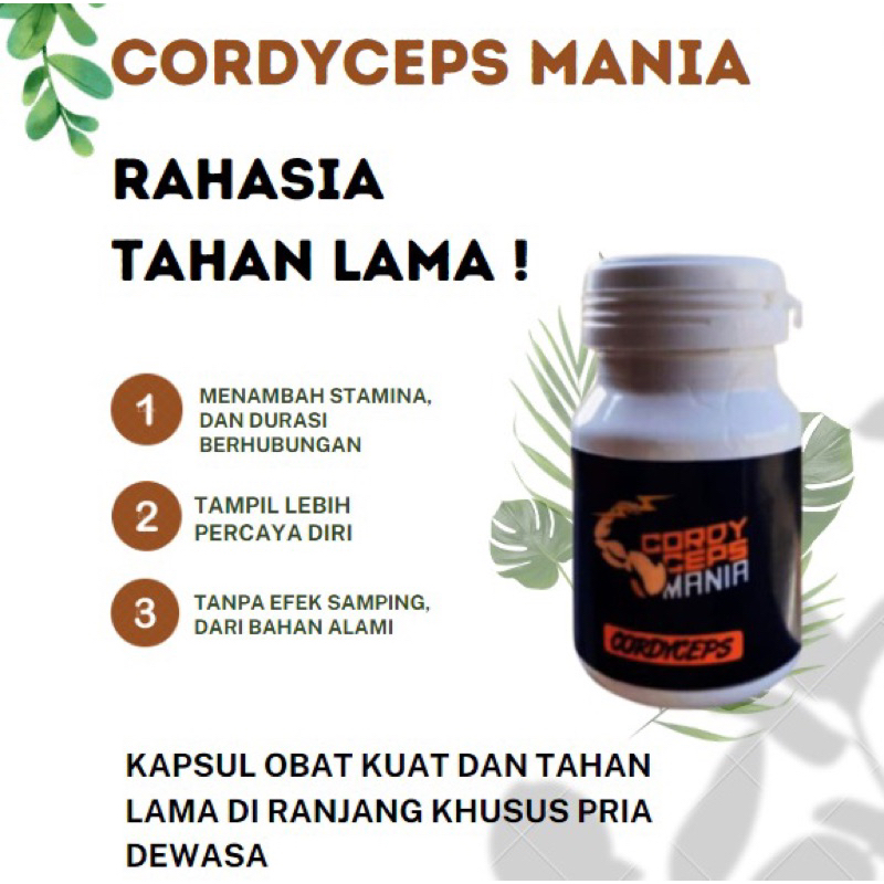[BISA COD] SUPLEMEN HERBAL CORDYCEPS OBAT PERKASA PRIA CORDYCEPS Mania Terbaik Isi 20 Kapsul Solusi