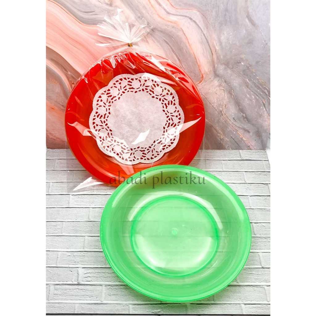 Souvenir Piring Makan Plastik Warna Warni Kemas Plastik