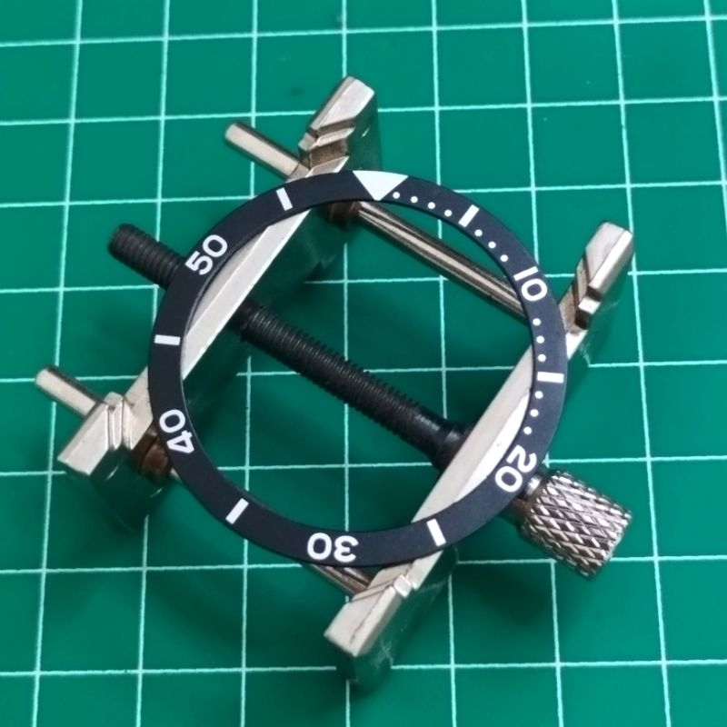 seikomod mod seiko insert flat almunium skx black dot 38mm 7s26 nh36 nh35