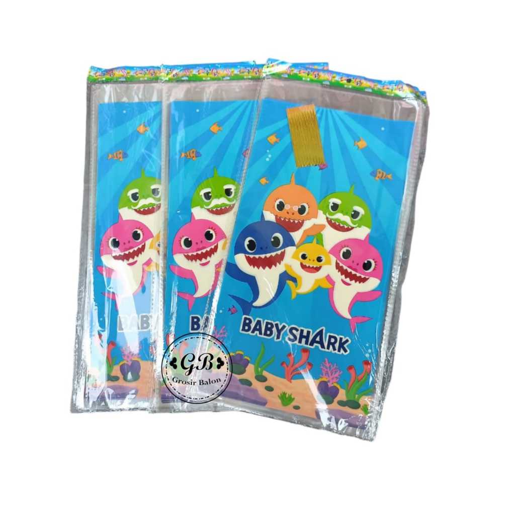 

PP 25 x 50 10Lembar PLASTIK SNACK ULANG TAHUN KARAKTER BABY SHARK