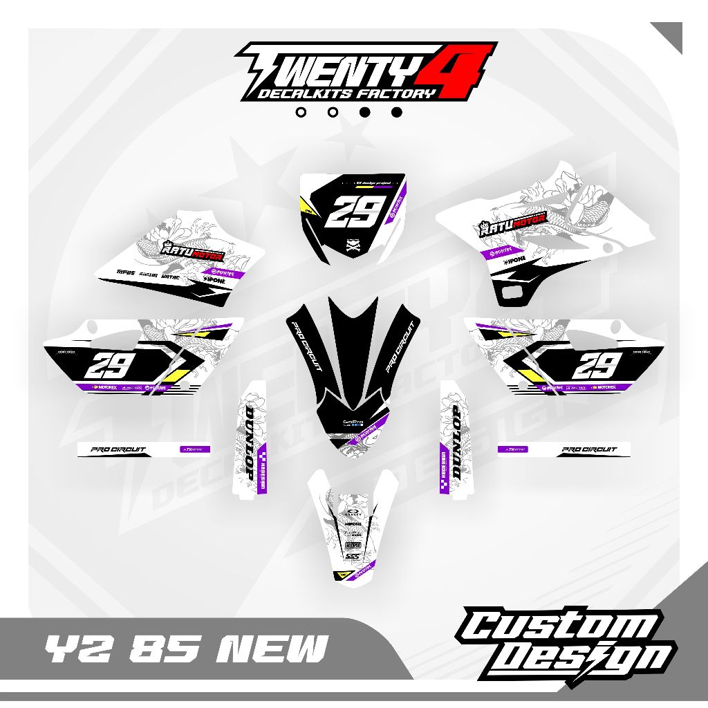 Decal Yz 85 Design Custom - Sticker Yz 85 Bebek Std