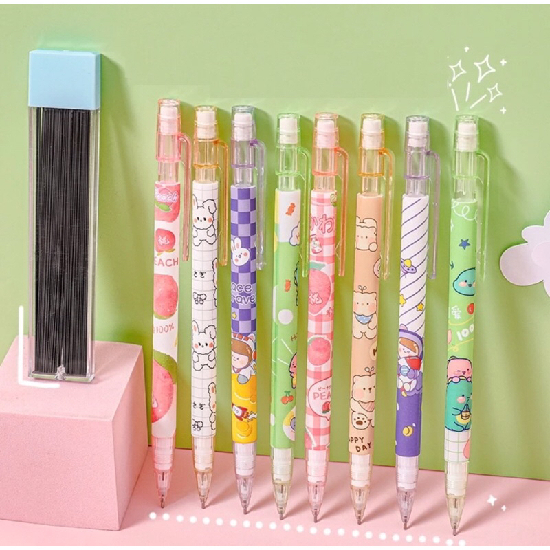 

PENSIL MEKANIK 0.5 MM MOTIF LUCU 1 SET/ ISI 6 BIJI