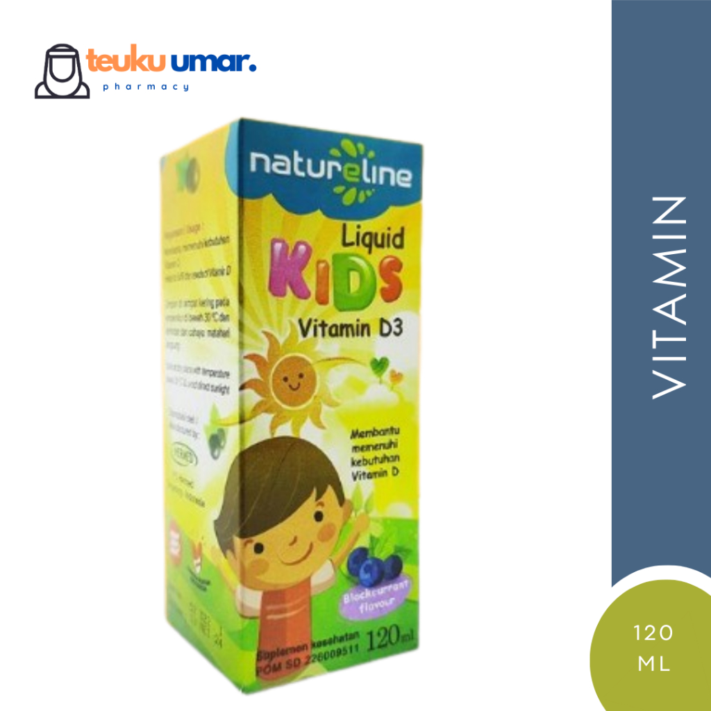 [Vitamin Anak] Natureline Liquid Kids Vitamin D3 120 ml | Vitamin D3 Sirup Anak Kesehatan Tulang Ana