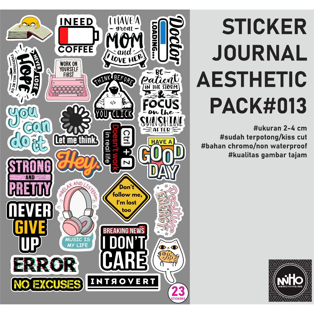 

STIKER AESTHETIC Pack#013 / Journaling / Scrapbook / Deco