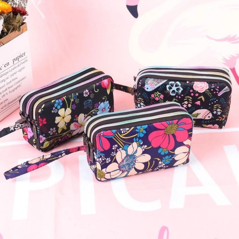 Dompet Hp parasut Wanita fashion Dompet hp 3 Resleting 3 Ruang