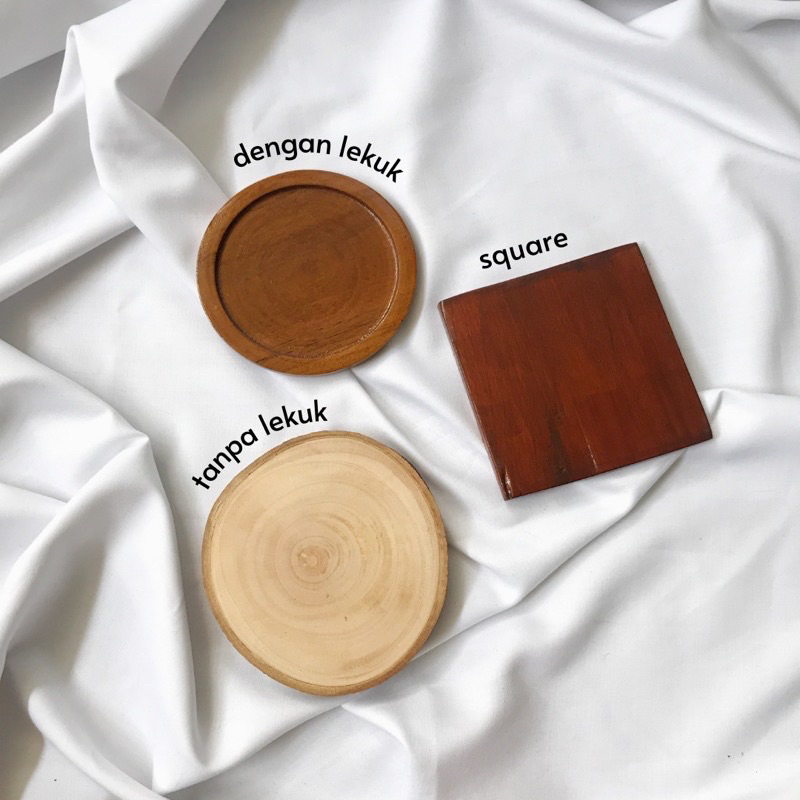 Coasters | Tatakan Gelas | Wooden Coaster | Checkered Korean Coaster | Tatakan Gelas Kotak Korea