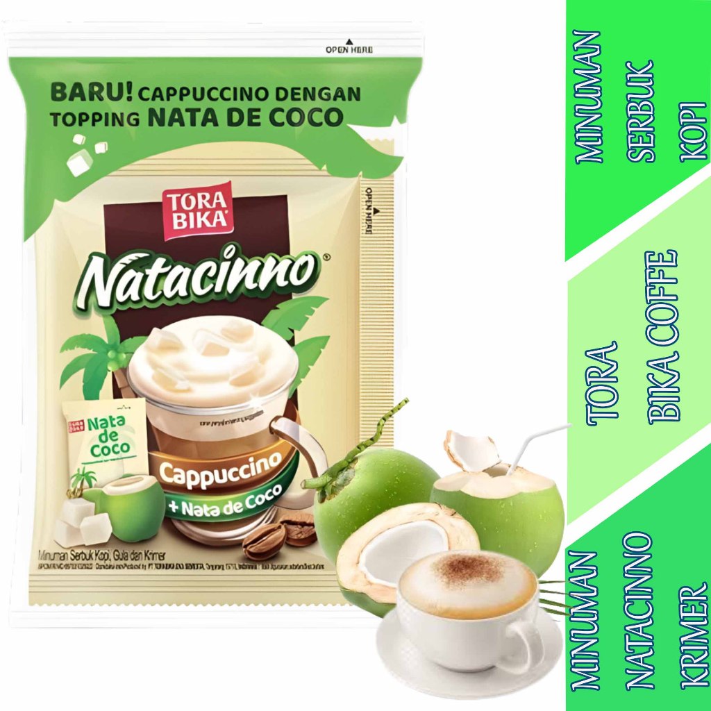 

Coffee Natacinno Krimer - Tora Bika - Minuman Serbuk Kopi - 32gr