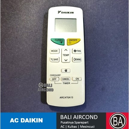 Remote AC Daikin ARC470A13 Remot Ac Daikin DK5 Inverter ARC470A11