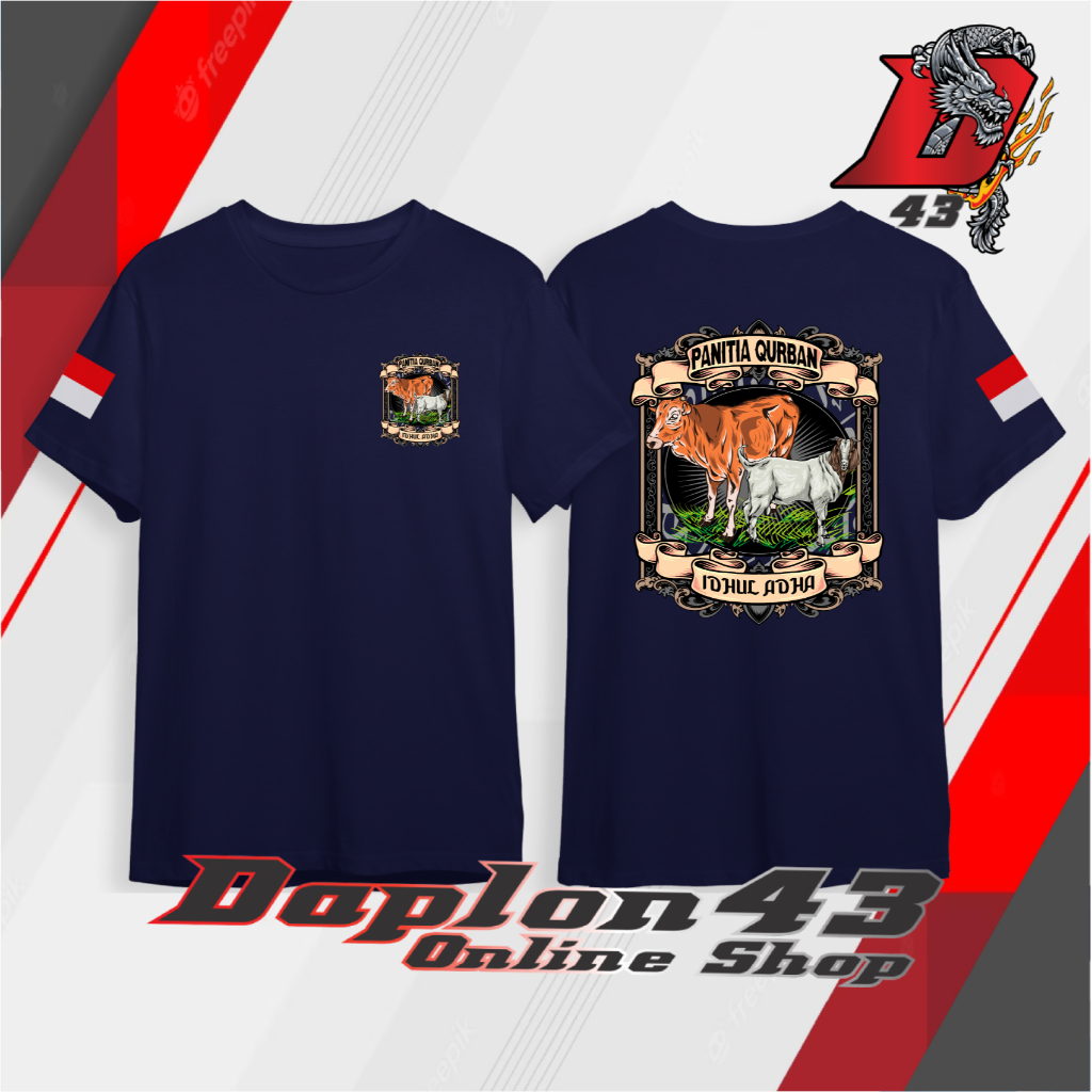 KAOS PANITIA QURBAN IDUL ADHA SAPI OREN KAMBING RUMPUT / Kaos Panitia Qurban 1445 Hijriah / Kaos Pan