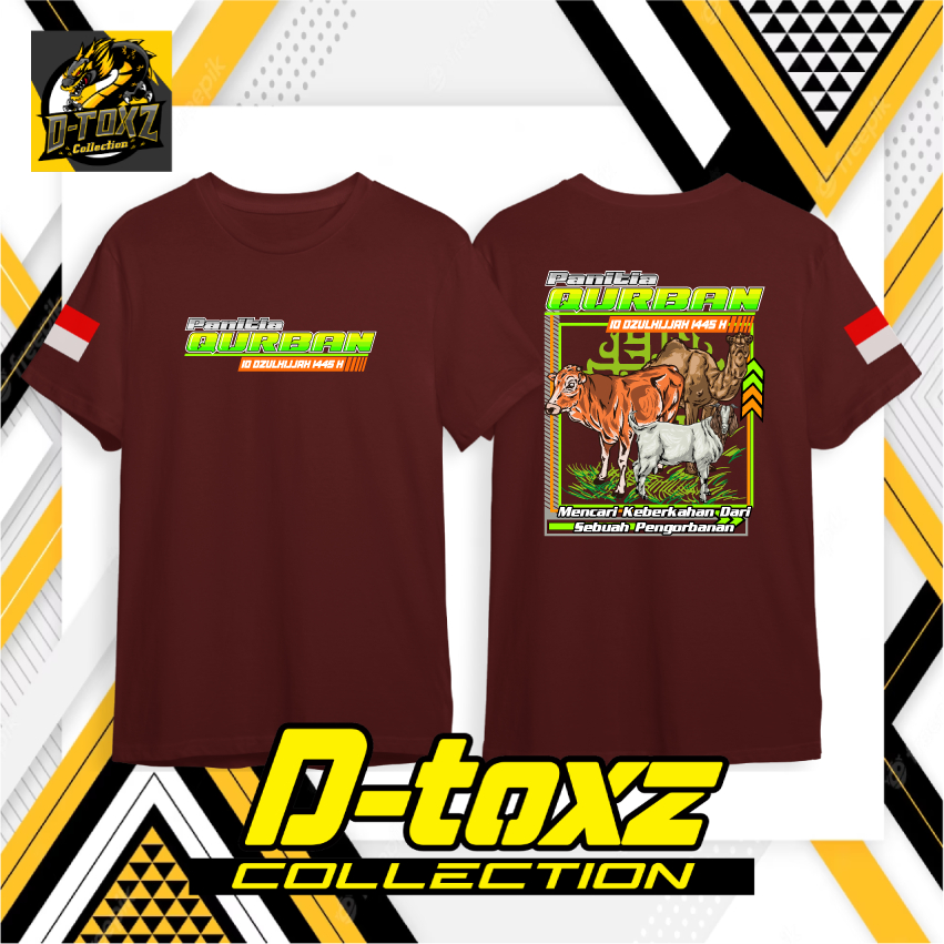 KAOS PANITIA QURBAN 10 DZULHIJJAH SAPI KAMBING UNTA IJO OREN / Kaos Panitia Qurban 2024 / Dtoxz 9