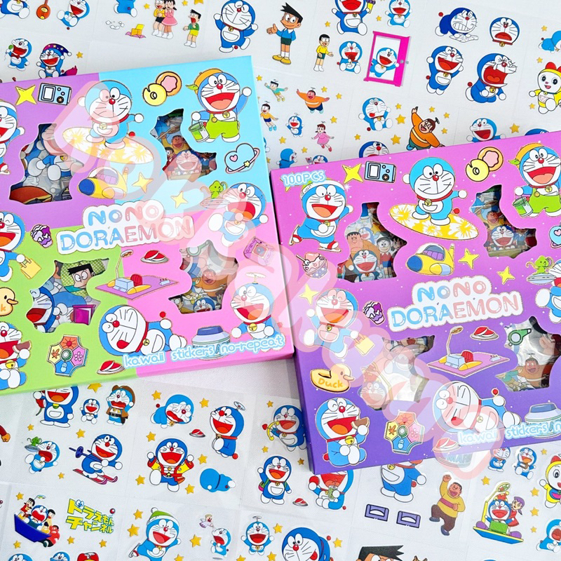

( LLM ) DORAEMON Sticker Box NONO / MOMO 2D Dekorasi Anak