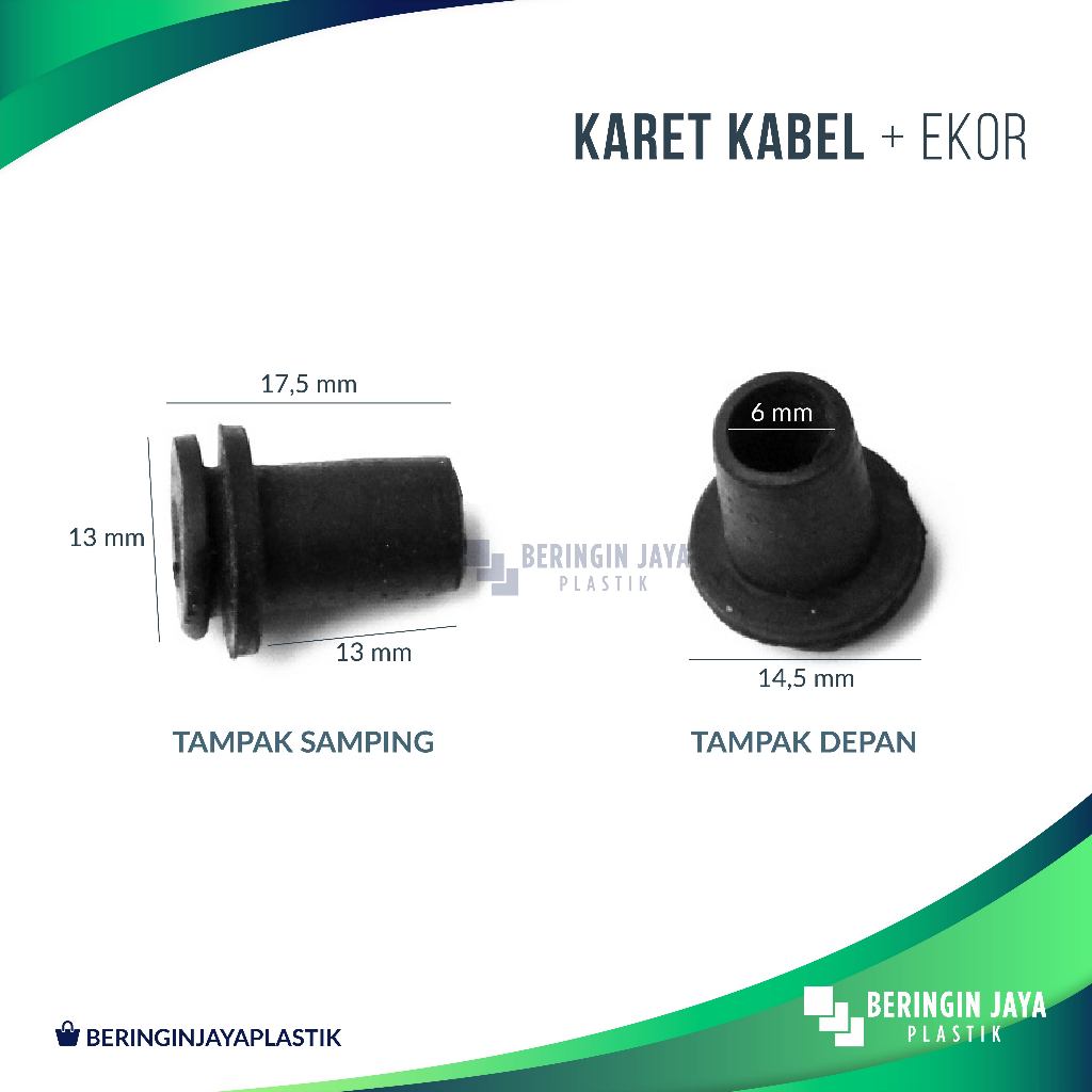 Karet Pelindung Kabel + Ekor (PVC) / Pembungkus Kabel Power