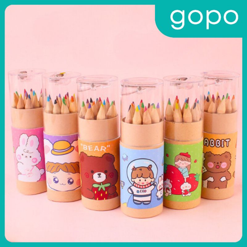 

GOPO - Pensil Warna Set Serutan 12 Warna Pulas Karakter