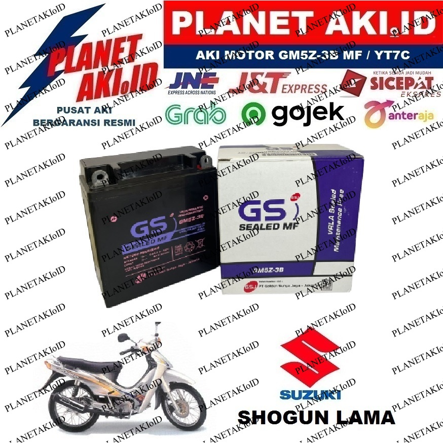 Aki Motor Suzuki Shogun Lama Shogun Kebo GM5Z3B Accu Kering MF