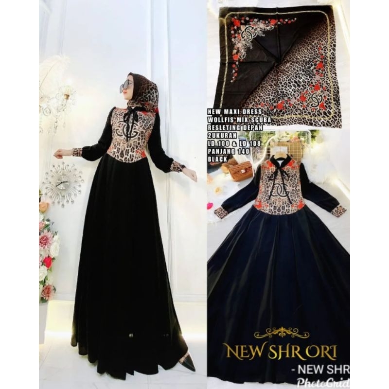 Gamis New Maxi Dress SHR Black