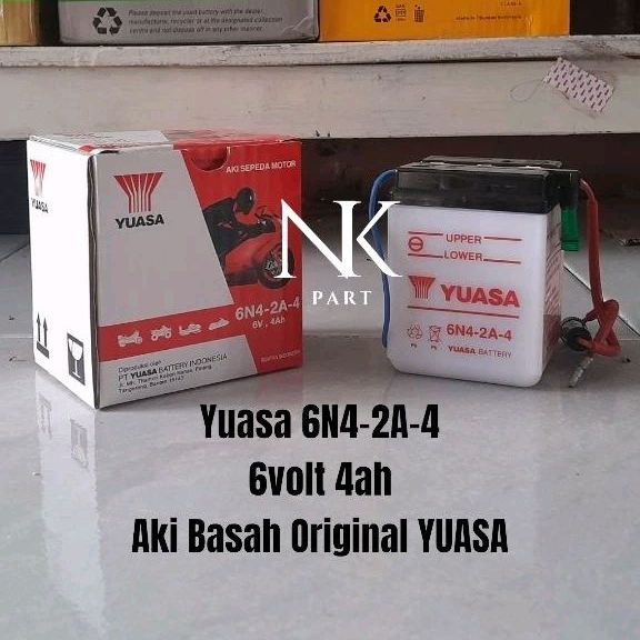 Aki Accu Motor Honda Win 100 Yuasa 6N4-2A-4 6v 4Ah