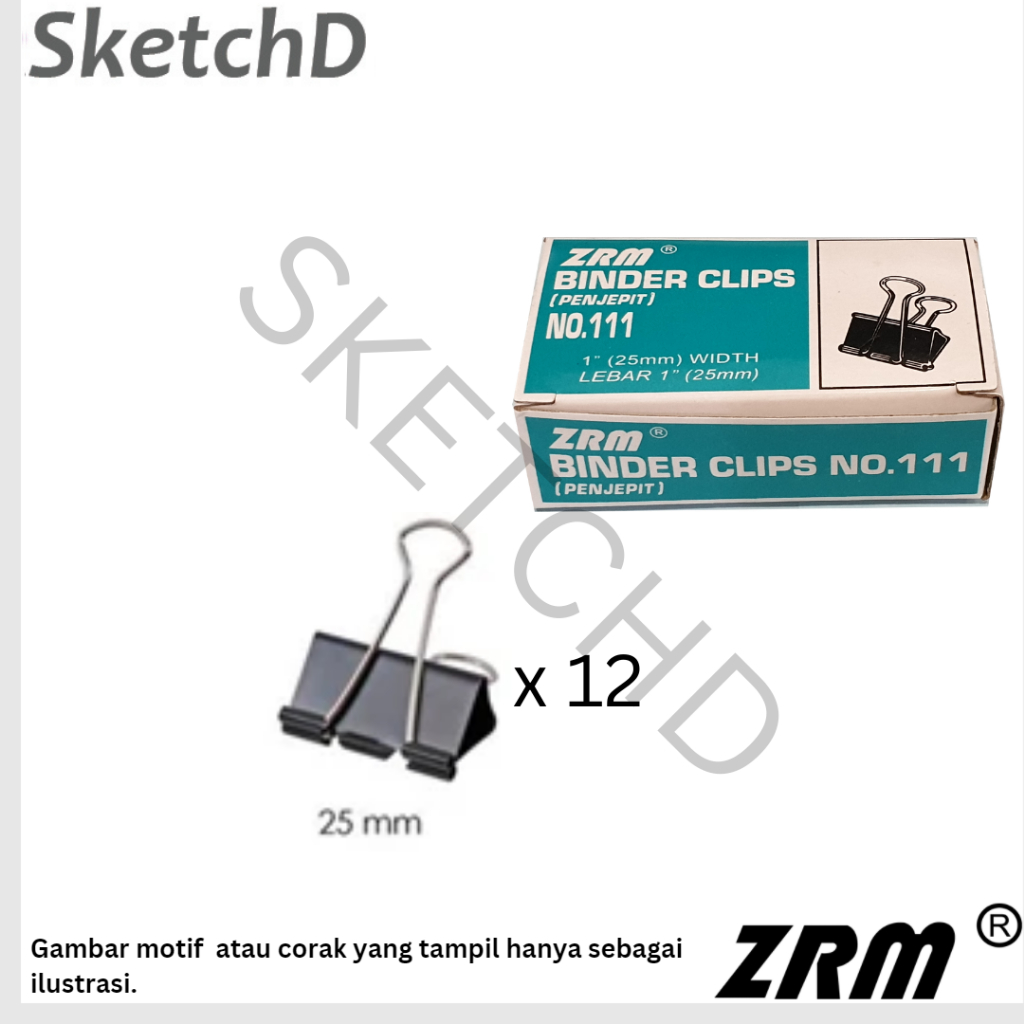 

Binder Clip 111 / Penjepit Kertas ZRM - Kecil - 12pcs
