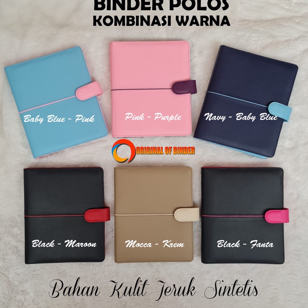 

KODE C9W6 BINDER POLOS KOMBINASI WARNA A5 B5
