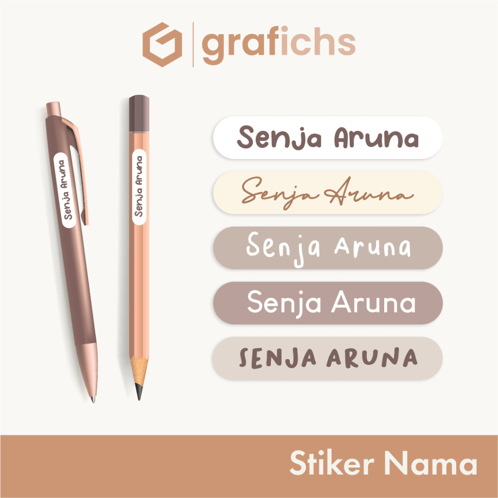 

Rad [90 pcs] Stiker Nama Alat Tulis Sekolah GISS01-05 by Grafichs