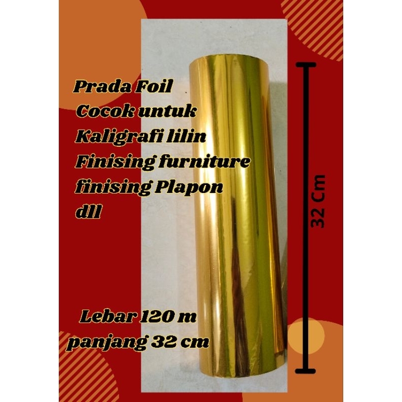 Prada foil gold/ emas 32cm x 120 m