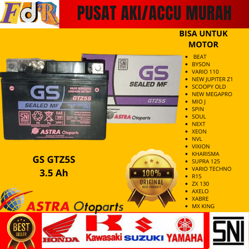 AKI MOTOR GS ASTRA ORIGINAL TERBAIK BISA SEMUA MOTOR SOLUSI ACCU GAK KUAT STATER