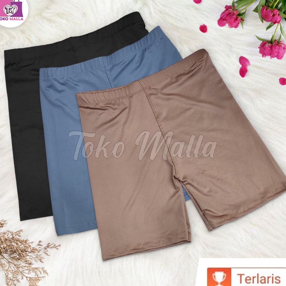 Sale sale Celana Dalaman Ketat Sport Stretch Short Pants Legging Wanita Polos Pendek Lejing Perempua