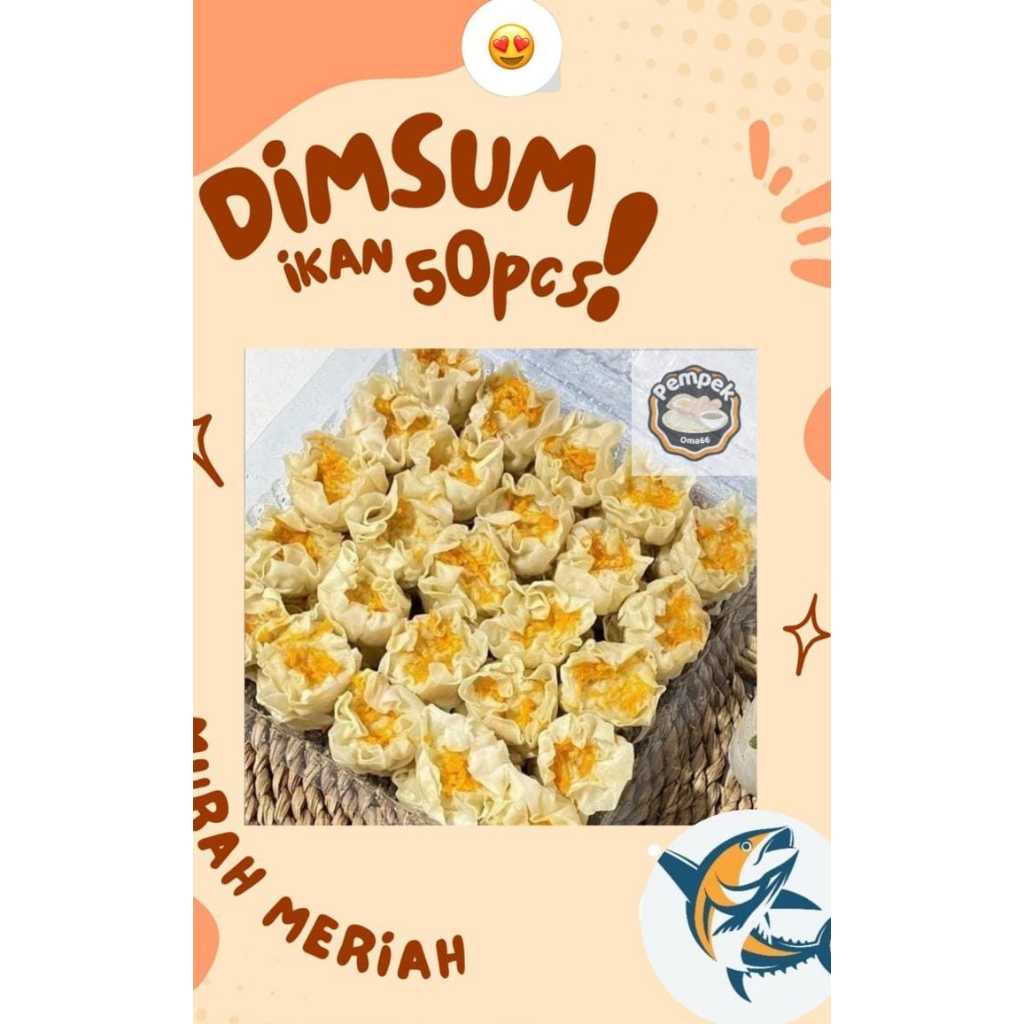 

Dimsum isi 50 + Bumbu 250ml Pempek Oma66 Premium Khas Palembang Ikan Tenggiri Segar Frozen Food best