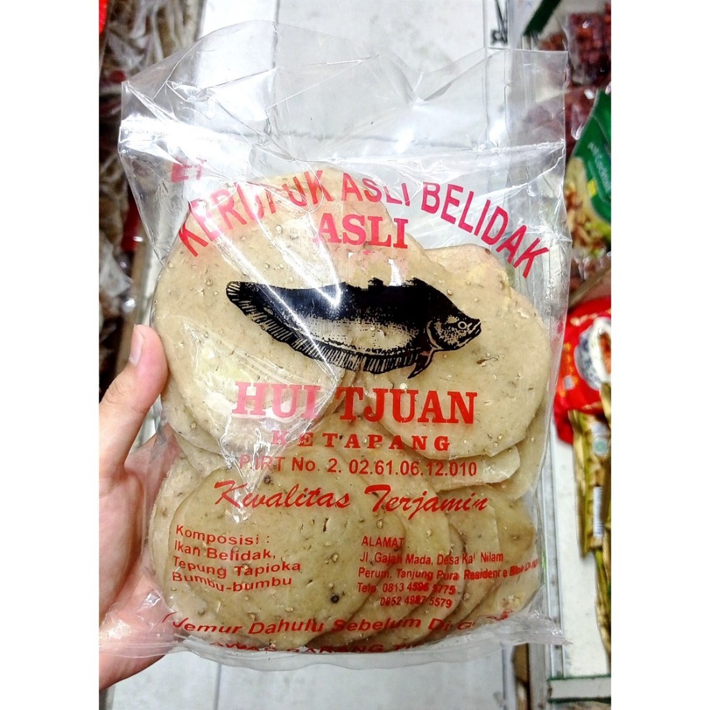 

Kerupuk Ikan Belidak Mentah Hui Tjuan Khas Ketapang/Kalbar 500gr