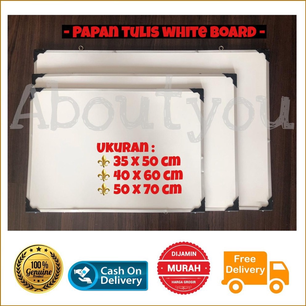 

KODE P17P White Board Papan tulis gantung tempel 4 x 6 cm murah besar putih