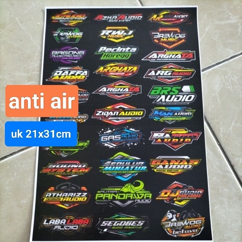 

STIKER AUDIO | STIKER SOUND | STIKER SOUNDSYSTEM | STIKER ANTI AIR | STIKER VYNIL | STIKER PACK | STIKER 1 LEMBAR Ukuran 21cmx31cm