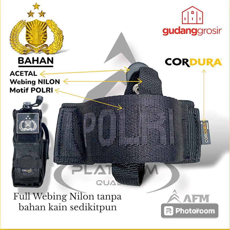 Holster  Kepiting | Tempat Baret POLRI | Sarung Pistol | Sarung senjata