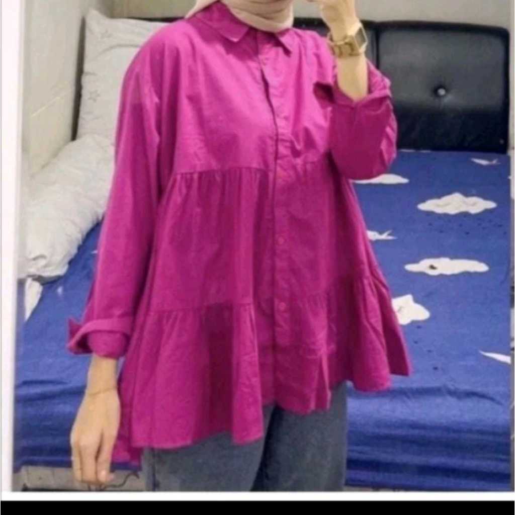 Dita blouse terbaru viral/atasan wanita rempel/baju wanita kekinian