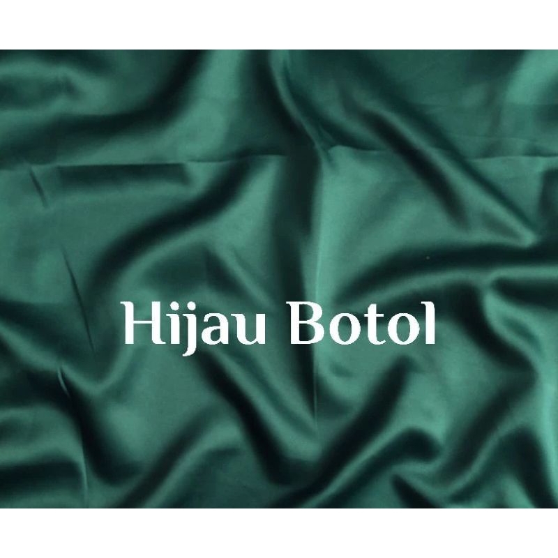 (Meteran) Rosella Satin Velvet Warna Hijau Botol