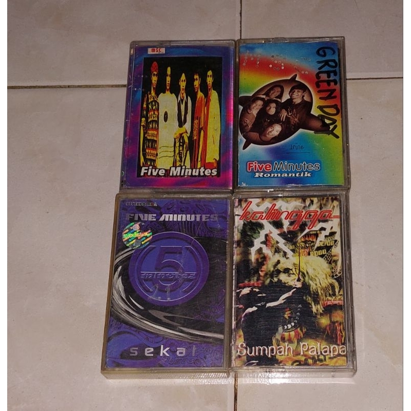 kaset Indonesia original FIVE MINUTES-Five Minutes / Romantik / Sekat / KALINGGA-Sumpah Palapa