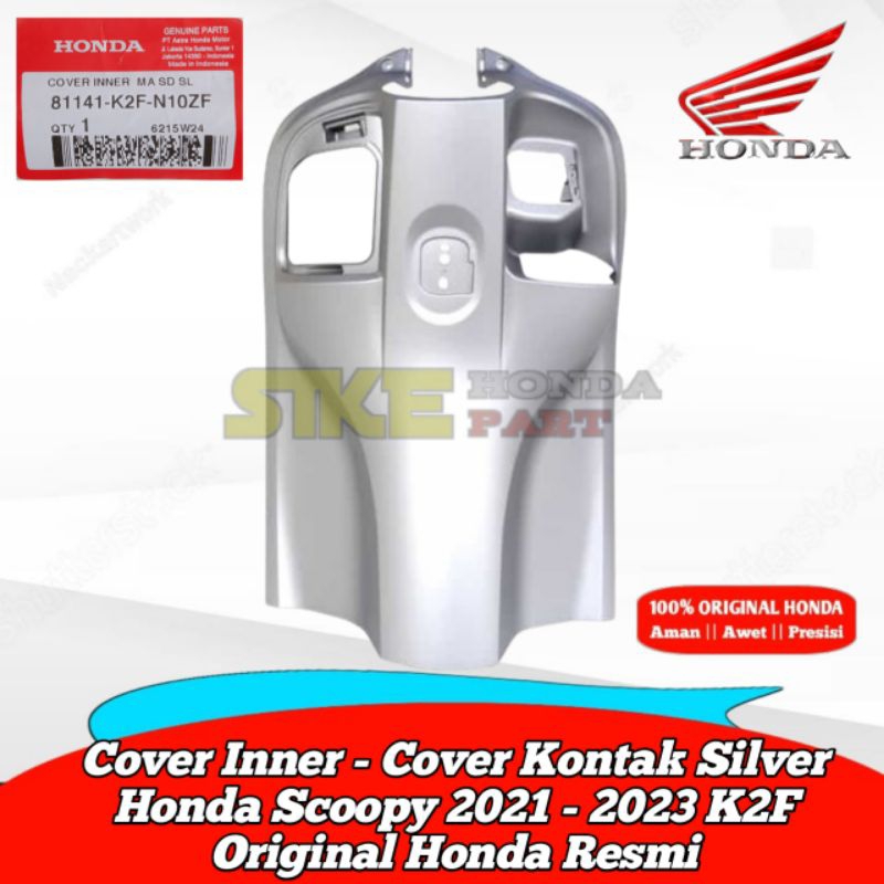81141-K2F-N10ZF Cover Inner Cover Kontak Scoopy 2021 - 2024 Keyless Silver Doff Original Honda Resmi