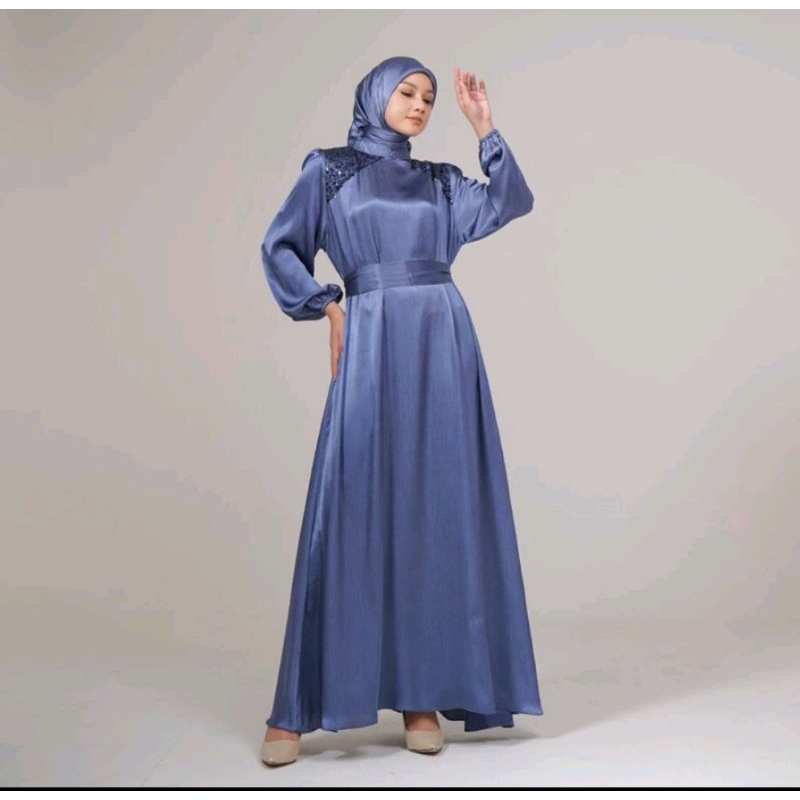 ISYANA DRESS SET HIJAB/FREE HIJAB SEGI EMPAT PREMIUM