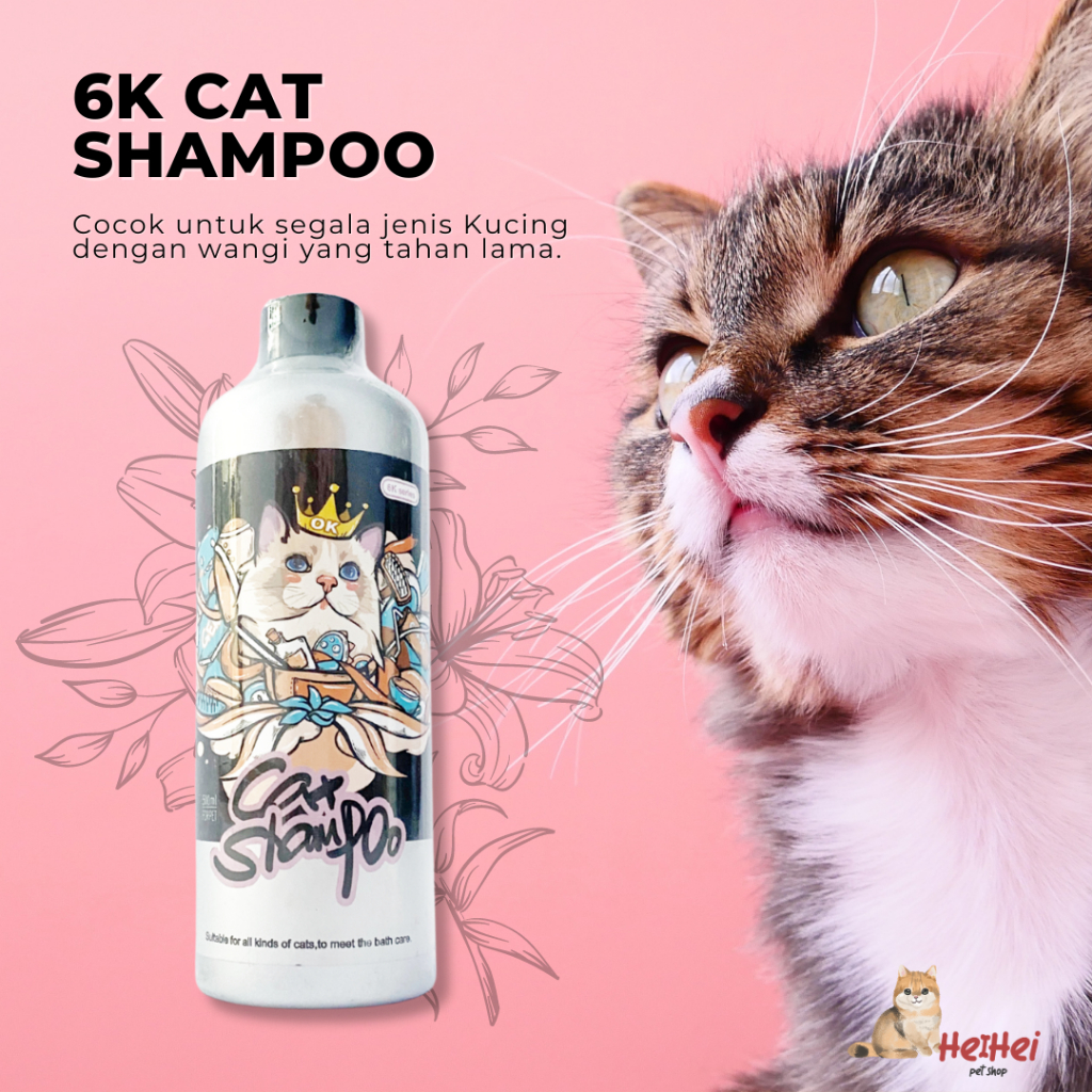 Welton 6K SERIES Shampoo Cat 500ML - 0K Shampo Kucing Premium Wangi Tahan Lama - Sampo Pelembut Bulu