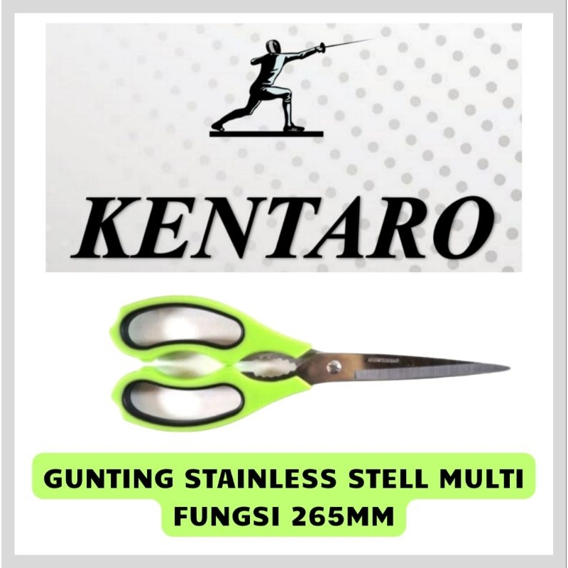 

GUNTING STAINLESS STELL MULTI FUNGSI 265MM KENTARO JAPAN