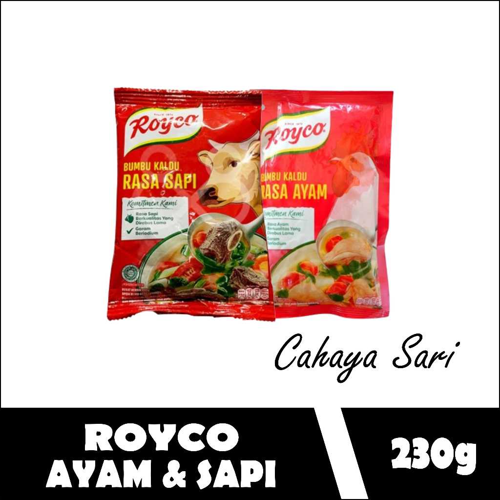 

Royco Bumbu Penyedap Makanan Rasa Kaldu Ayam & Sapi 230gr