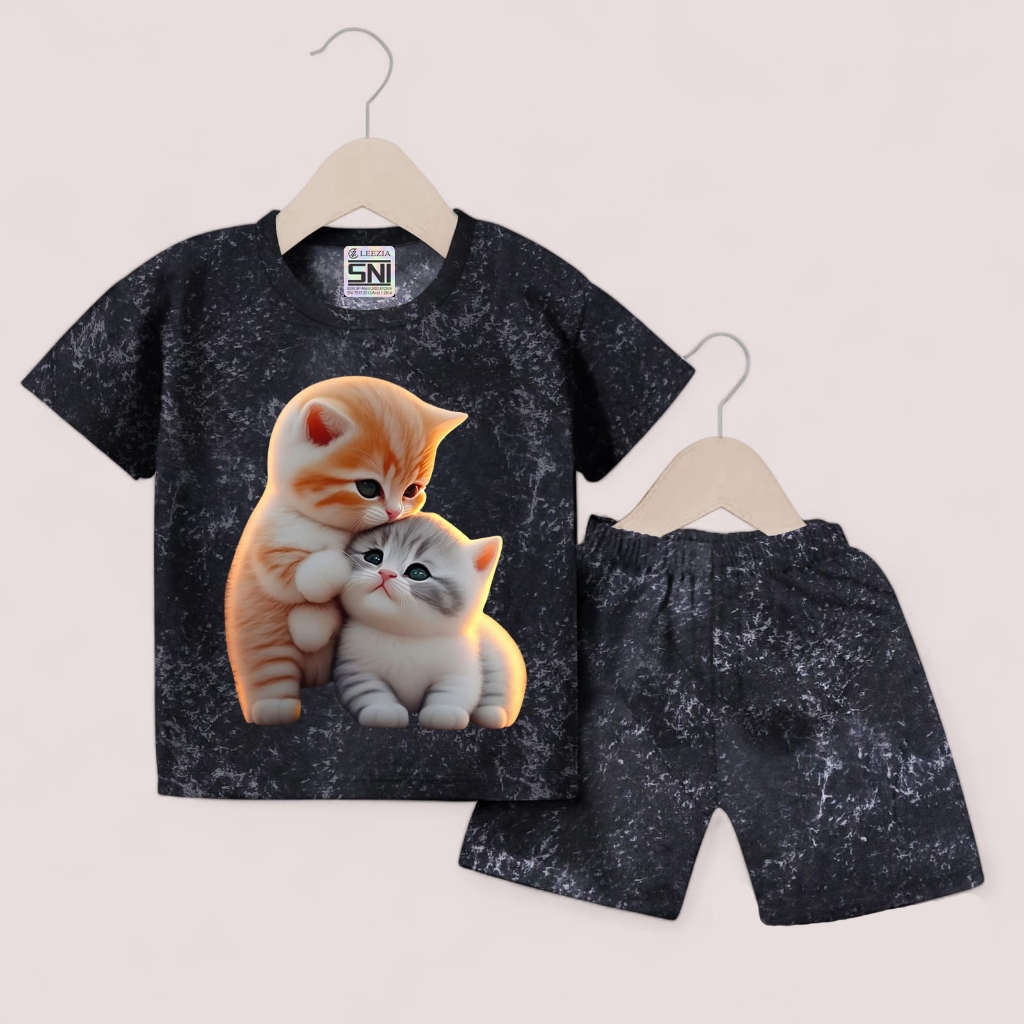 Stelan Anak Unisex Wash / Pakaian Anak Cowok Cewek Katun
