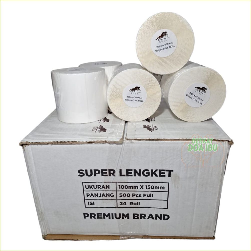 

HARGA SPESIAL 1 DUS STIKER THERMAL, STIKER LABEL, STIKER RESI 100 X 150 X 500 ISI 24 PCS