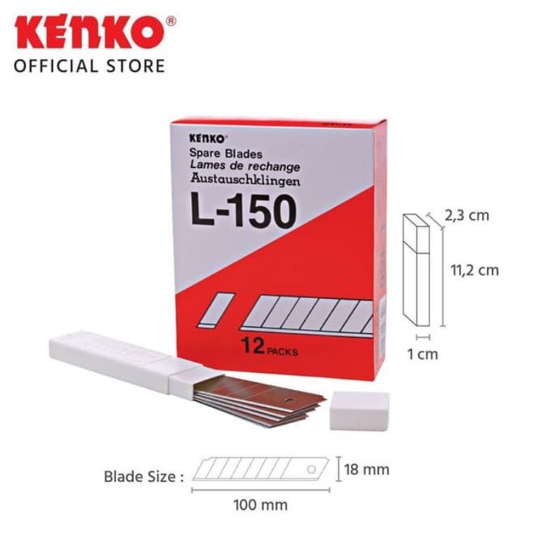 

KODE E6V9 Isi Cutter Kenko L15 1 Box Isi 12 Pack