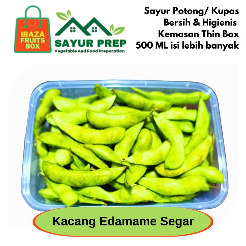 

Kacang Edamame Segar Prep Box 500ML Kedelai Jepang Sayur Prep Ibaza fruitsBOX